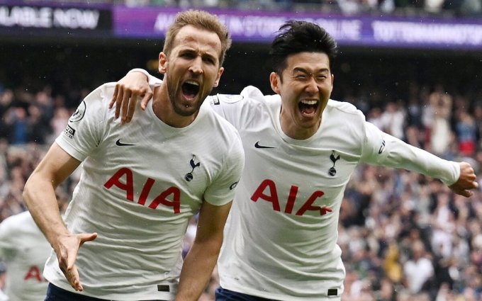 Cầu thủ Harry Kane (trái) và Son Heung-Min (phải) của đội tuyển Tottenham Hospur. Ảnh: Reuters