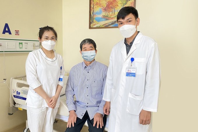 Bệnh nhân phục hồi nhanh chóng chỉ sau 3 ngày can thiệp đặt stent tại Bệnh viện Đa khoa Tâm Anh Hà Nội. Ảnh: Bệnh viện cung cấp