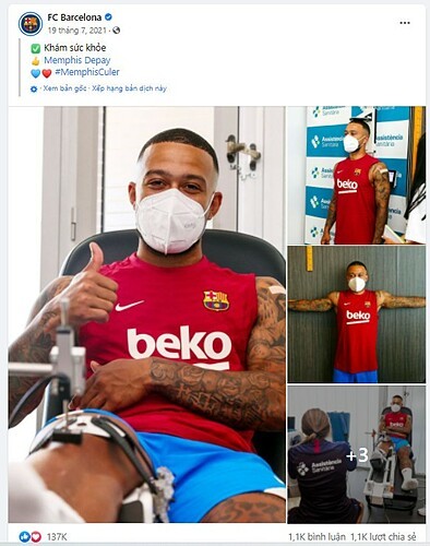 Cầu thủ CLB Barcelona được đánh giá sức khỏe của khớp gối bằng robot lượng giá dây chằng. Ảnh: FC Barcelona
