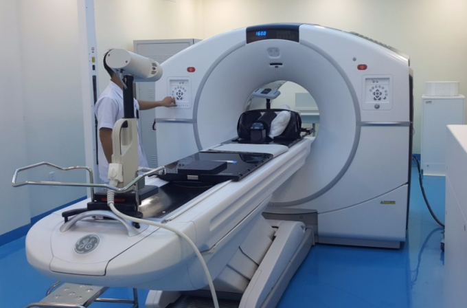 Hệ thống chụp PET/CT tại Bệnh viện Ung bướu TP HCM. Ảnh: Bệnh viện cung cấp