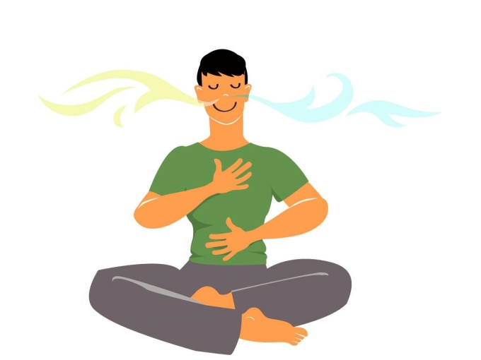 Bài tập thở bằng cơ hoành cho phép nhiều không khí di chuyển vào và ra khỏi phổi. Ảnh: Shutterstock