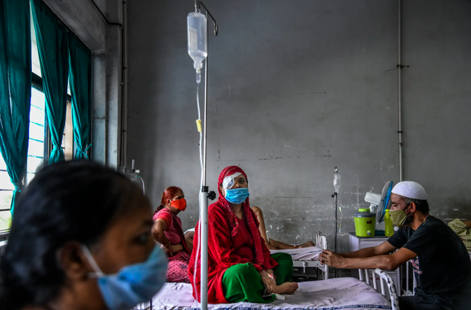 Khoa nhiễm nấm tại Bệnh viện Dân sự Ahmedabad, Ấn Độ. Ảnh: NY Times