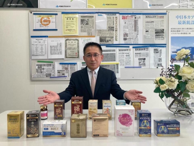 Ông Yamanaka Toshinori, Chủ tịch Hội Đồng Quản Trị Công ty Nakanihon Capsule, cung cấp các sản phẩm thực phẩm chức năng Nhật Bản đến thị trường Việt Nam. Ảnh: Yo Group